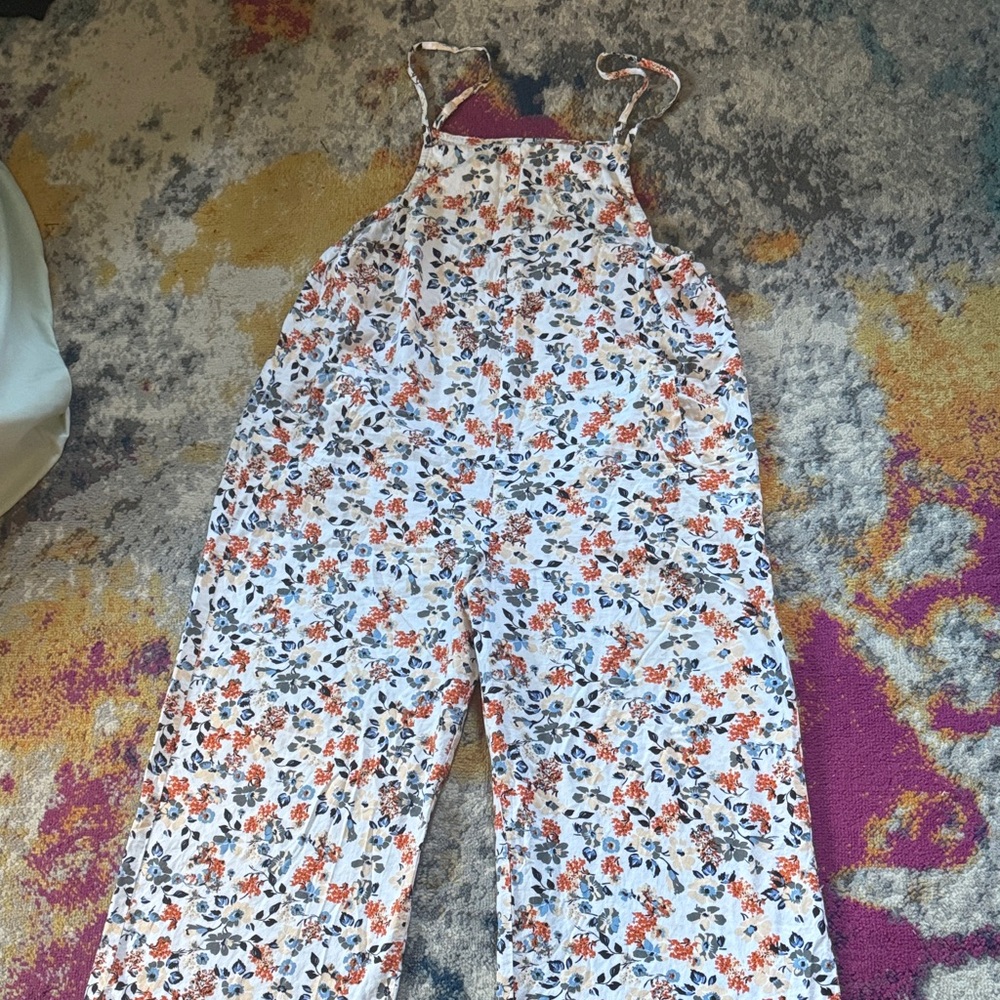 Chic Floral Sleeveless Jumpsuit